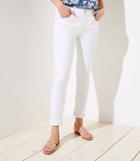 Loft Curvy Slim Pocket Skinny Crop Jeans In White