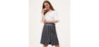 Loft Mixed Stripe Wrap Skirt