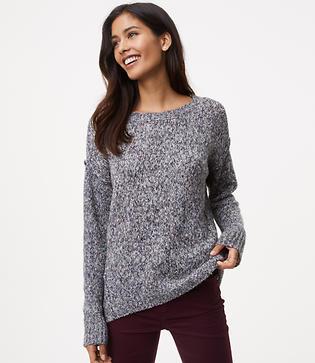 Loft Marled Boyfriend Sweater