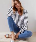 Loft Striped Pullover Hoodie