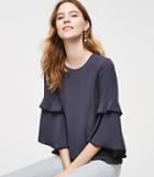 Loft Tiered Bell Sleeve Blouse