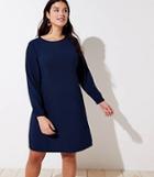 Loft Plus Covered Button Cuff Flare Dress