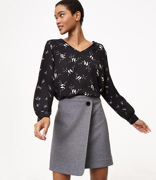 Loft Lovebird Tie Back Blouse