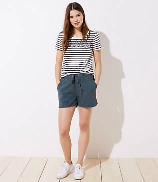 Loft Textured Drawstring Shorts