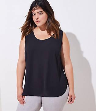 Loft Plus Button Back Tank