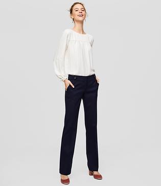 Loft Trousers In Button Tab In Marisa Fit