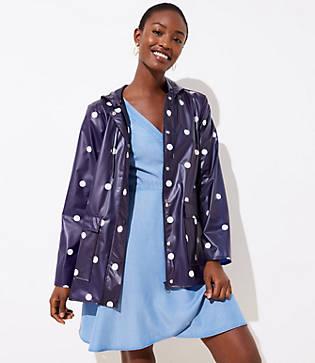 Loft Polka Dot Translucent Raincoat