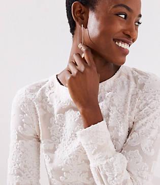 Loft Floral Textured Sweatshirt
