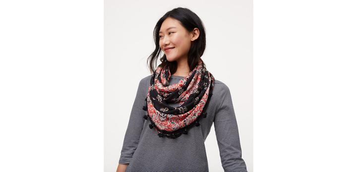 Loft Ocean Paisley Infinity Scarf