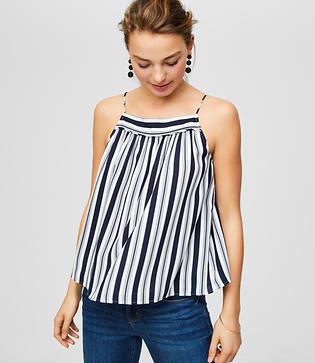 Loft Shirred Square Neck Cami