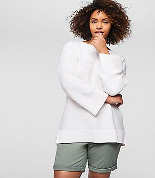 Loft Plus Ribbed Boatneck Sweater