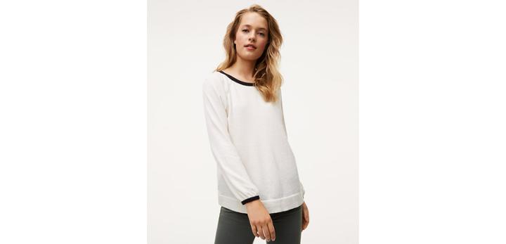 Loft Tipped Puff Cuff Sweater