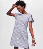Loft Beach Striped Split Sleeve Tee Dress