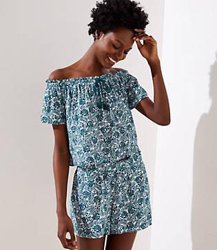 Loft Beach Floral Off The Shoulder Top