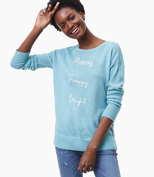 Loft Merry Happy Bright Sweater