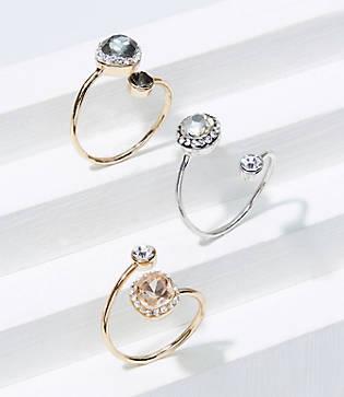 Loft Double Stone Adjustable Ring