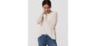 Loft Lace Sleeve Button Back Sweater