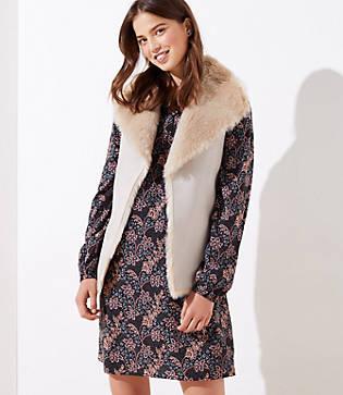 Loft Faux Shearling Vest