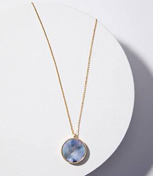 Loft Reversible Shell Pendant Necklace