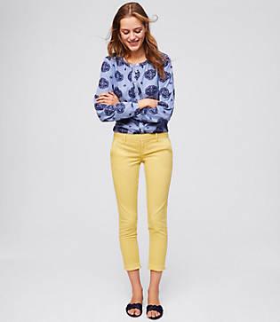 Loft Frayed Girlfriend Chinos
