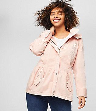 Loft Plus Hooded Utility Jacket