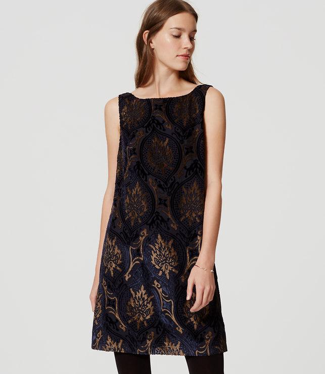 Loft Mystic Velvet Swing Dress