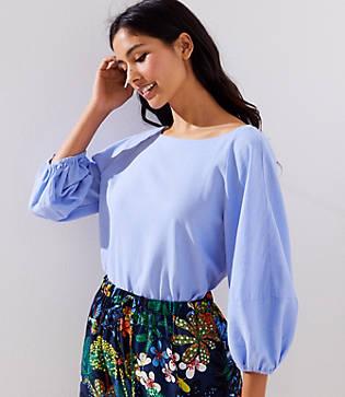 Loft Balloon Sleeve Blouse