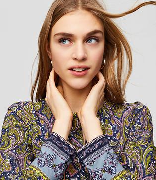 Loft Border Paisley Henley Tunic