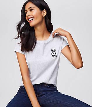 Loft French Bulldog Patch Tee