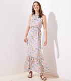Loft Blossom Ruffle Maxi Dress