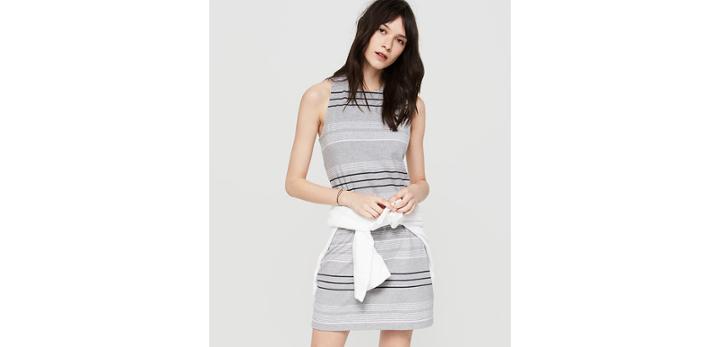 Loft Lou & Grey Fineline Sueded Jersey Racerback Dress