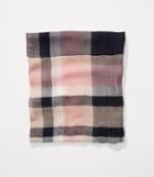 Loft Wooly Plaid Infinity Scarf