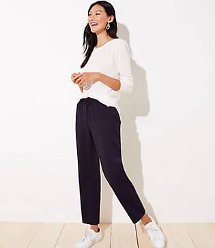 Loft Striped Tapered Jogger Pants