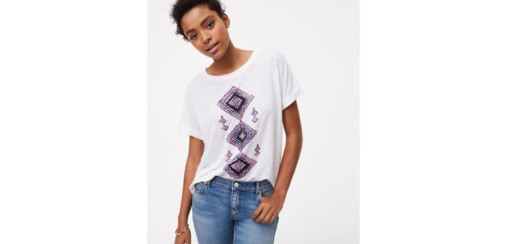 Loft Diamond Medallion Tee