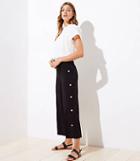 Loft Wide Leg Crop Pants In Side Button