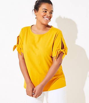 Loft Plus Tie Sleeve Vintage Soft Tee