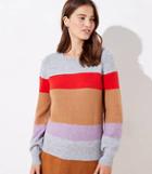 Loft Colorblock Draped Sleeve Sweater