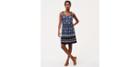 Loft Folk Floral Tie Shoulder Waisted Knit