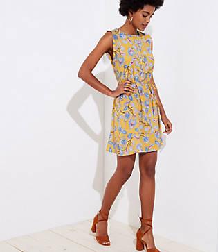 Loft Summer Blossom Sleeveless Shirtdress