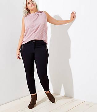 Loft Plus Leggings In Zip Pocket Ponte
