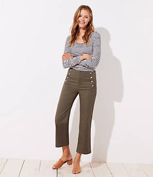 Loft Sailor Wide Leg Crop Pants