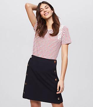 Loft Sailor Shift Skirt