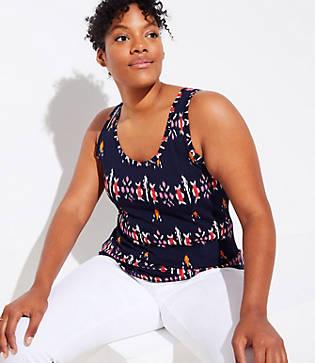 Loft Plus Ikat Vintage Soft Racerback Tank