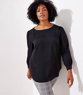 Loft Plus Pleat Yoke Blouse