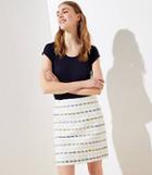 Loft Striped Boucle Shift Skirt