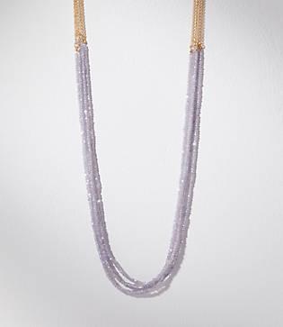 Loft Beaded Chain Multistrand Necklace