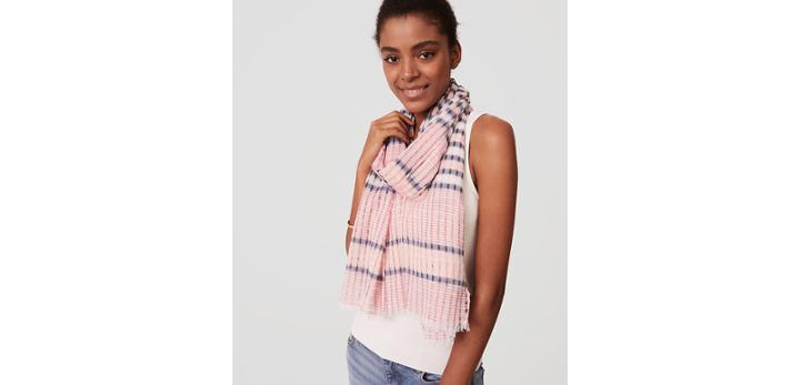 Loft Striped Woven Scarf
