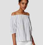 Loft Striped Off The Shoulder Top