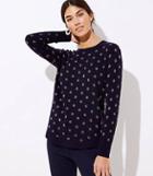 Loft Shimmer Dotted Shirttail Sweater