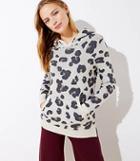 Loft Leopard Print Hoodie Sweater